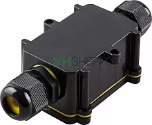 Коробка распределительная  LD522 водонепроницаемая на 2 выхода, 450V, 125x55x36, черный 49115