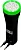 Фонарь аккумуляторный ручной  7LED 0.6W со встроенной вилкой для зарядки, зеленый, TL043 12958