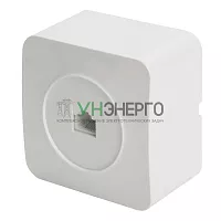 Розетка RJ-45 открытой установки, STEKKER, серия София, 1-местная, белый, MST00-20-01 49300