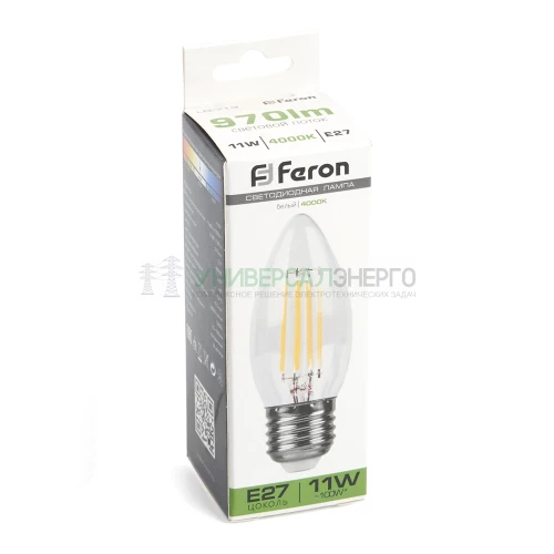Лампа светодиодная Feron LB-713 Свеча E27 11W 4000K 38273 фото 3