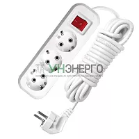 Удлинитель 3х3м с заземл. 13А IP20 S-303 ПВС 3х1 с выкл. UNIVersal 9631986