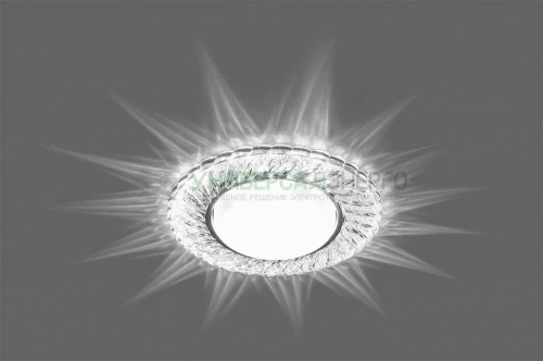Светильник встраиваемый с белой LED подсветкой Feron CD4021 потолочный GX53 без лампы прозрачный 29474 фото 2