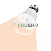 Лампа светодиодная LED-A60-10W/SPFR/E27/CL PLP01WH 10Вт A60 грушевидная прозрачная для растений (упак. картон) Uniel UL-00001820