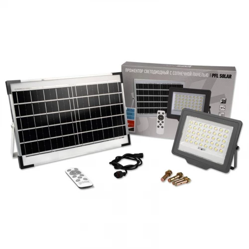 Прожектор светодиодный PFL SOLAR 100 6500К IP65 ДО с солнечн. панелью и пультом в компл. JazzWay 5044418 фото 12