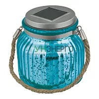 Светильник садовый USL-M-210/GN120 BLUE JAR IP44 солнечная батарея Uniel UL-00003208