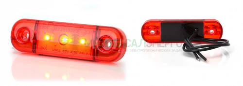 Фонарь габаритный Super Slim Красный 3-LED WAS 709 фото 9