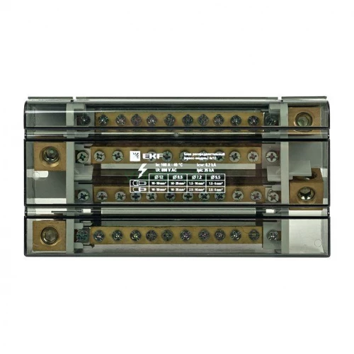 Блок распределительный (кросс-модуль) 160A (4x12) PROxima EKF db-160-4x12 фото 4