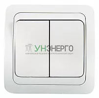 Выключатель 2-кл. СП Classico 2023 10А IP20 бел. ASD / IN HOME 4680005959860