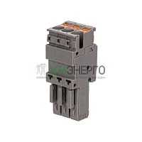 Штекер зажим push-in 3 точки подкл. 2.5кв.мм сер. DKC VPR-P-2.5-3