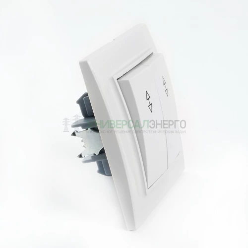Переключатель 1-клавишный STEKKER  PSW10-9005-01, 250В, 10А, серия Эрна, белый 39919 фото 7
