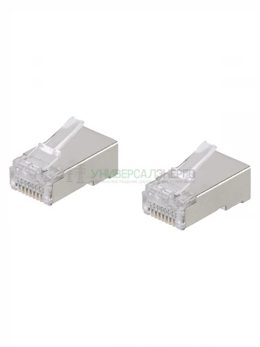 Разъем RJ-45 FTP для кабеля кат. 5Е, 8P8C (2 шт), TDM фото 2
