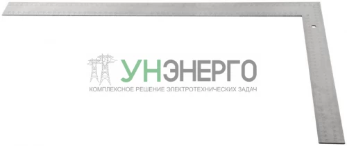 Угольник столярный цельнометаллический рифленая шкала 400х600мм FIT 19634 фото 4