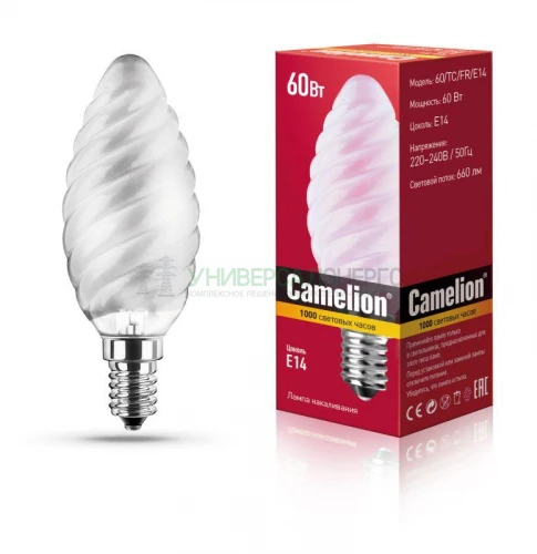 Лампа накаливания MIC TC FR 60Вт E14 Camelion 11277