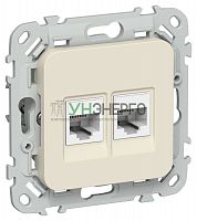 Розетка компьютерная 2-м СП FLITE РК5е-2-0-ФлСл RJ45 кат.5E UTP механизм сливочный IEK FI-K22-1-K86 Розетка компьютерная 2-м СП FLITE РК5е-2-0-ФлСл RJ45 кат.5E UTP механизм сливочный IEK FI-K22-1-K86