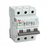 Выключатель автоматический модульный 3п B 50А 6кА AV-6 AVERES EKF mcb6-3-50B-av