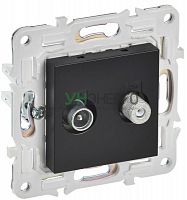 Розетка двойная TV+SAT SKANDY SK-A13Bl черн. IEK SK-AF20-O-K02
