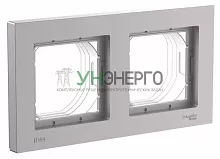 Рамка 2-пост. AtlasDesign Aqua IP44 алюм. SE ATN440302