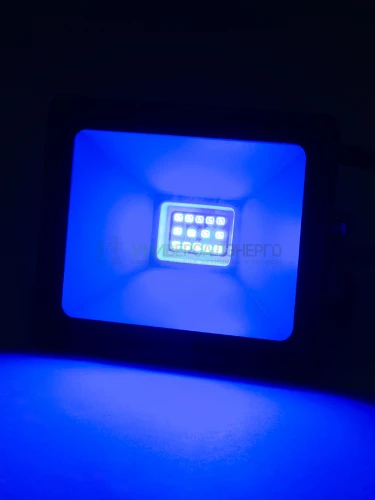 Прожектор светодиодный СДО-04-020Н-С (синий свет) 20 Вт, IP65, черный, Народный фото 3