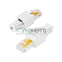 Джек штекер RJ45 8Р8С быстрозажимной ручной Rexant 05-1051 Джек штекер RJ45 8Р8С быстрозажимной ручной Rexant 05-1051