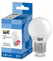 Лампа светодиодная ECO G45 5Вт шар 6500К E27 230В IEK LLE-G45-5-230-65-E27