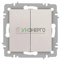 Переключатель 2-кл. СП Accent 6-107-06 10А IP20 250В AL/CU перламутр. Intro Б0063566