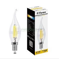 Лампа светодиодная Feron LB-714 Свеча на ветру E14 11W 2700K 38010