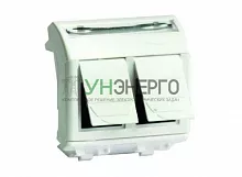 Розетка компьютерная 2-м СП 2мод. Brava RJ45 кат.6 экранир. сл. кость DKC 75453S