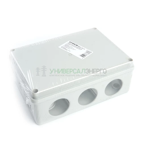 Коробка разветвительная STEKKER EBX20-310-55, 190*140*70мм, 10 вводов, IP55, светло-серая (GE41244) 40000 фото 3