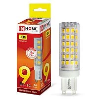 Лампа светодиодная LED-JCD-VC 9Вт капсульная 3000К тепл. бел. G9 810лм 230В IN HOME 4690612019925