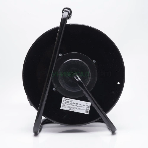 Удлинитель на металлической катушке Stekker PRF01-41-30, 30м, 4 гнезда с/з, 3*2.5. черный, серия Professional (УХз-16) 39221 фото 4