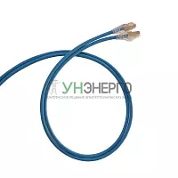 Шнур коммутационный HD RJ45 кат. 6 F/UTP LSZH экранир. 1м голуб. Leg 051541