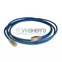 Шнур коммутационный HD RJ45 кат. 6 F/UTP LSZH экранир. 2м голуб. Leg 051542