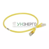 Патч-корд S/FTP кат.6а PVC 0.5м желт. Leg 051816