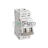 Выключатель автоматический модульный 2п C 2А 6кА ВА 47-63N DC PROxima EKF M63DC622C Выключатель автоматический модульный 2п C 2А 6кА ВА 47-63N DC PROxima EKF M63DC622C