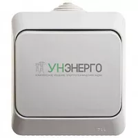 Выключатель кнопочный 1-кл. ОП Этюд 10А IP44 10AX с самовозвратом сер. SE KA10-041C