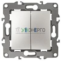Выключатель 2-кл. СП Эра12 12-1105-15 10А IP20 250В 10AX с подсветкой механизм перламутр Эра Б0019294