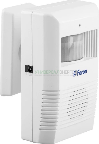 Звонок беспроводной с ИК-датчиком движения Feron 005-B Электрический 36 мелодий белый/серый с питанием от батареек 23690 фото 2