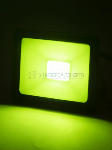 Прожектор светодиодный СДО-04-020Н-З (зелёный свет) 20 Вт, IP65, черный, Народный фото 3