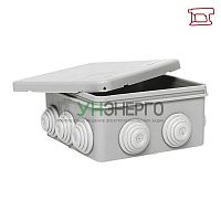 Коробка распределительная КМР-030-014 100х100х50 IP55 с крышкой для прямого монтажа 10 мембранных вводов сер. EKF plc-kmr-030-014
