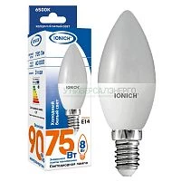 Лампа светодиодная ILED-SMD2835-C37-8-720-220-6.5-E14 (1302) IONICH 1536