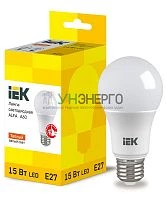 Лампа светодиодная Alfa 15Вт A60 грушевидная 3000К E27 230В IEK LLA-A60-15-230-30-E27 Лампа светодиодная Alfa 15Вт A60 грушевидная 3000К E27 230В IEK LLA-A60-15-230-30-E27