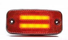 Фонарь габаритный светодиод бортовой с двумя неоновыми полосами красный LED12V24V WAS 1139