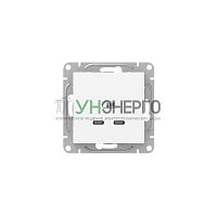 Розетка 2-м СП Эпика USB-C механизм бел. EKF UP1-SOW-2USBC Розетка 2-м СП Эпика USB-C механизм бел. EKF UP1-SOW-2USBC