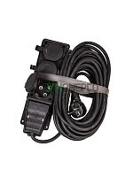 Удлинитель на каучуковой колодке 3х10м 16А IP44 250В 4кВт каучук КГ 3х2.5 черн. УХз16 Россия КОСМОС YKsm10m-3g(16A)KG-B