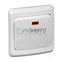 Выключатель 1-кл. СП Этюд 10А IP20 с подсветкой бел. SE BC10-005B