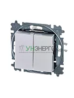 Выключатель 2-кл. СП Levit IP20 жемчуж./ледяной ABB 2CHH590545A6068