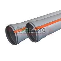 Труба d110мм OPTIMA с раструбом (10) (дл.1.5м) VALFEX 211100150