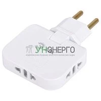Разветвитель электрический 3-м 10А SPF-3-FL поворотн. бел. Эра Б0069088
