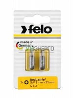 Бита шестигранная 25мм Industrial 3мм на блистере (уп.2шт) FELO 02430036 Бита шестигранная 25мм Industrial 3мм на блистере (уп.2шт) FELO 02430036