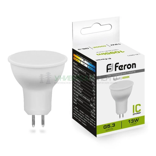 Лампа светодиодная Feron LB-960 MR16 G5.3 13W 4000K 38189
